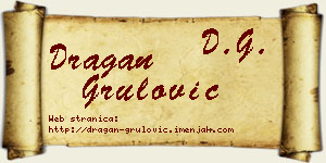 Dragan Grulović vizit kartica